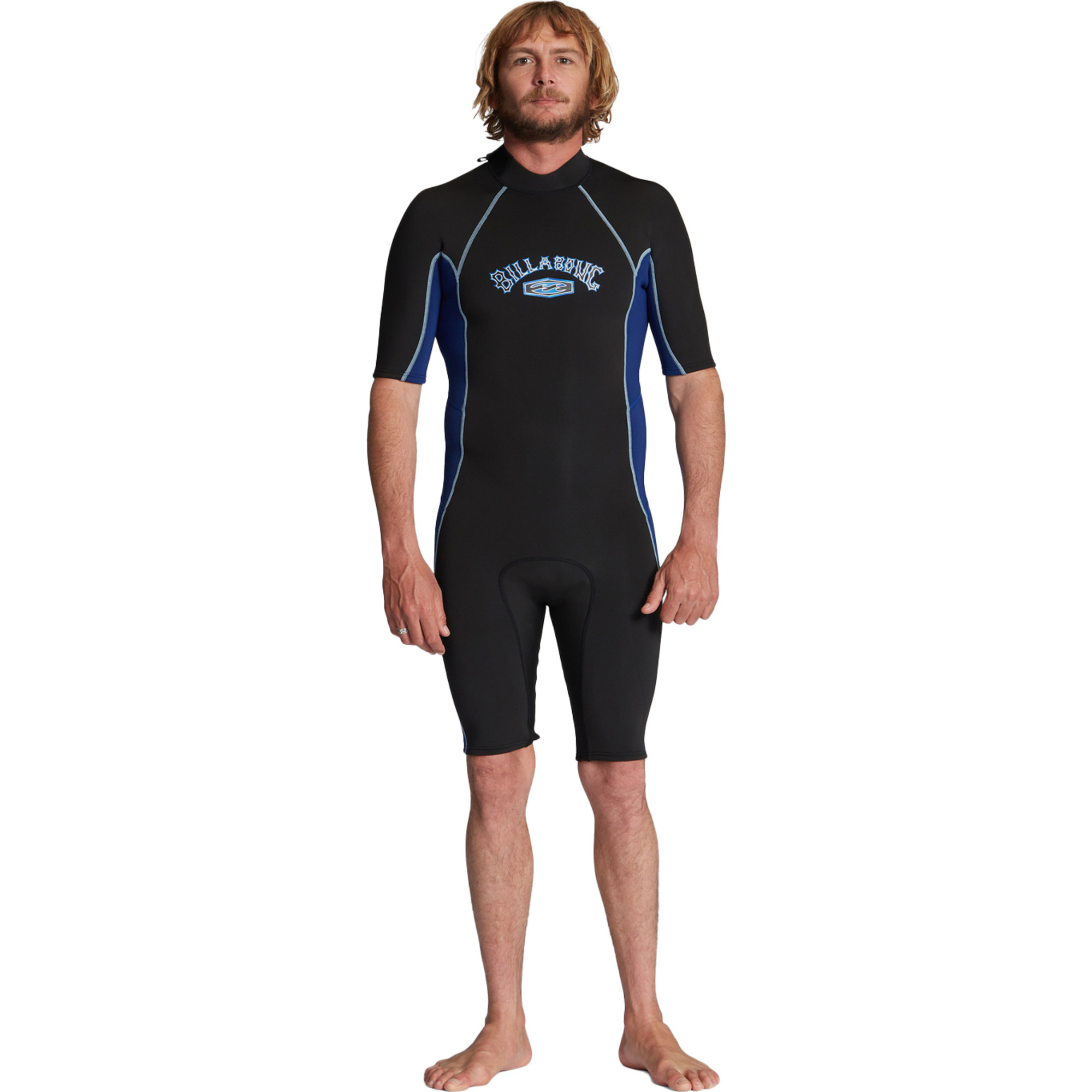 2023 Billabong Mens Absolute 2/2mm Back Zip Shorty Wetsuit ABYW500117 Dark Royal Wetsuit Outlet